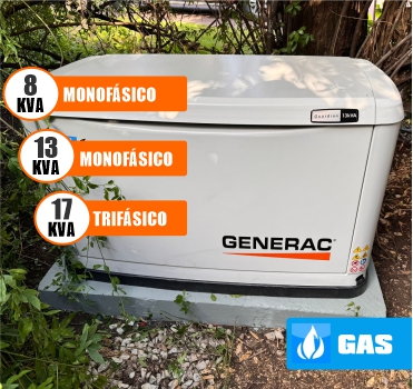 Generador eléctrico residencial 8, 13 y 17 kva